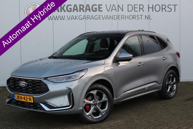 Ford KUGA 2.5-243pk PHEV ST-Line X. Van ¤. 54.937,- voor ¤. 43.735,- ! Trekgewicht van 2.100kg ! Elektr. verstelb. AGR stoelen voor, Stoel-, stuur-, voorraam- en achterbank verwarming, Elektr. panorama/schuif-kanteldak , Trekhaak elektr. wegklapbaar, B&O soundsyst.