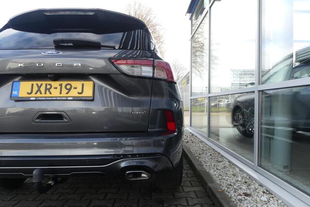 Ford KUGA 2.5 PHEV ST-Line X TREKHAAK AFNEEMBAAR (1.500KG), HUD, WINTER PACK, ELEKT. STOEL, ADAPT. CRUISE, CLIMA, NAVI, CAMERA V&A, PDC V&A, APPLE CARPLAY/ANDROID AUTO, B&O, BLIS, KEYLESS, ELEKT. ACHTERKLEP, 29.822KM