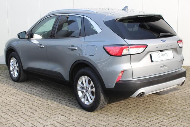 Ford KUGA 2.5-225 pk PHEV Titanium X Plug-in Hybrid. Hybride rijden voor een reëel bedrag ! Adapt. cruise cntrl, Autm. airco, Side- en lane assist, Stoel-, stuur-, voorraam- en achterbank verwarming, Camera v+a, LM wielen, metallic lak, navigatie, telefoonvoorb., B