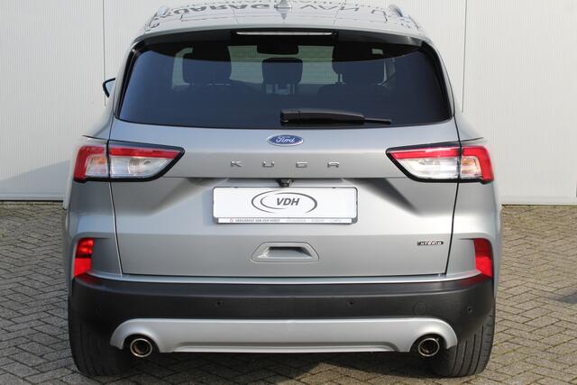 Ford KUGA 2.5-225 pk PHEV Titanium X Plug-in Hybrid. Hybride rijden voor een reëel bedrag ! Adapt. cruise cntrl, Autm. airco, Side- en lane assist, Stoel-, stuur-, voorraam- en achterbank verwarming, Camera v+a, LM wielen, metallic lak, navigatie, telefoonvoorb., B