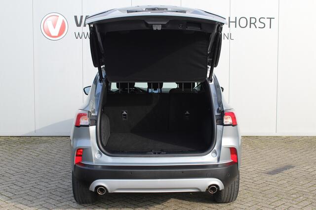 Ford KUGA 2.5-225 pk PHEV Titanium X Plug-in Hybrid. Hybride rijden voor een reëel bedrag ! Adapt. cruise cntrl, Autm. airco, Side- en lane assist, Stoel-, stuur-, voorraam- en achterbank verwarming, Camera v+a, LM wielen, metallic lak, navigatie, telefoonvoorb., B