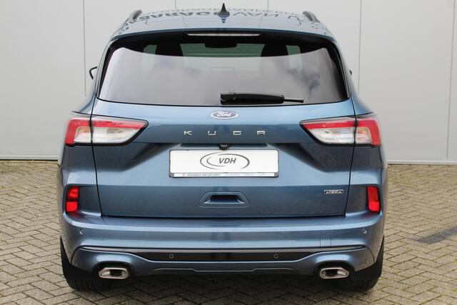 Ford KUGA 2.5-225 pk PHEV ST-Line X. Hybride rijden voor een reëel bedrag ! Slechts 31.500km ! Stoel-, stuur-, achterbank en voorraamverw., B&O soundsyst., Adaptieve Cruise Control, Climate Control dual, Camera v+a, Navigatie, Telefoonvoorb., Side- en lane assist e
