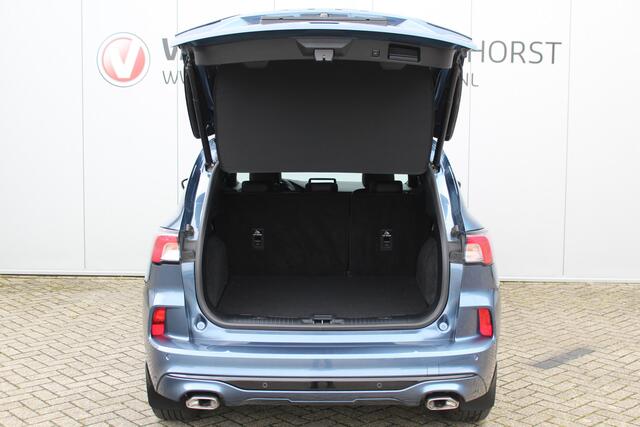 Ford KUGA 2.5-225 pk PHEV ST-Line X. Hybride rijden voor een reëel bedrag ! Slechts 31.500km ! Stoel-, stuur-, achterbank en voorraamverw., B&O soundsyst., Adaptieve Cruise Control, Climate Control dual, Camera v+a, Navigatie, Telefoonvoorb., Side- en lane assist e