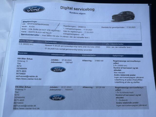 Ford KUGA 2.5 PHEV ST-Line X Automaat / Elek. Verstelbare Bestuurdersstoel / 1.500 kg trekgewicht / Winter Pack / B&O audio / Camera / Navigatie / Android Auto / Apple Carplay / ACC / Elektrische Achterklep /