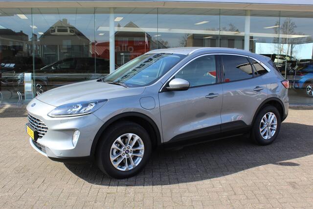 Ford KUGA 2.5-225 pk PHEV Titanium X Plug-in Hybrid. Hybride rijden voor een reëel bedrag ! Adapt. cruise cntrl, Autm. airco, Side- en lane assist, Stoel-, stuur-, voorraam- en achterbank verwarming, Camera v+a, LM wielen, metallic lak, navigatie, telefoonvoorb., B