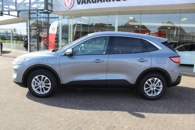 Ford KUGA 2.5-225 pk PHEV Titanium X Plug-in Hybrid. Hybride rijden voor een reëel bedrag ! Adapt. cruise cntrl, Autm. airco, Side- en lane assist, Stoel-, stuur-, voorraam- en achterbank verwarming, Camera v+a, LM wielen, metallic lak, navigatie, telefoonvoorb., B