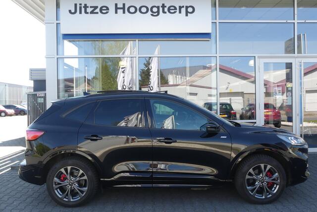 Ford KUGA 2.5 PHEV ST-Line X TREKHAAK AFNEEMBAAR (1.500KG), PANO, HUD, WINTER PACK, ADAPT. CRUISE, CLIMA, NAVI, CAMERA V&A, PDC V&A, APPLE CARPLAY/ANDROID AUTO, BLIS, KEYLESS, B&O, ELEKT. ACHTERKLEP, ELEKT. STOEL, 49.648KM