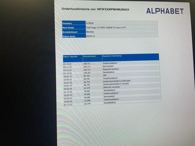 Ford KUGA 2.5 PHEV ST-Line - Digitaal Cockpit, Carplay, Camera, Stoelverw. Afn. Trekhaak