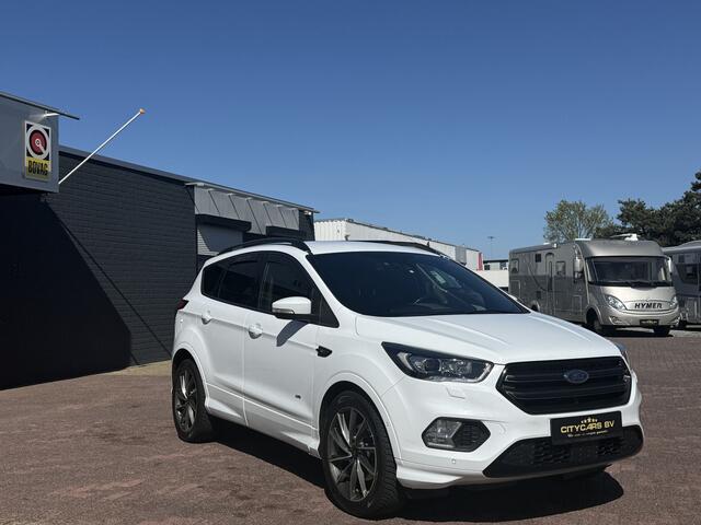 Ford KUGA 2.0 ST-Line automaat 4x4 243 pk Apple carplay camera climate ctr cruise ctr elktr trekhaak half leder/alcantara lmv 19 inch keyless entry dealer onderhouden
