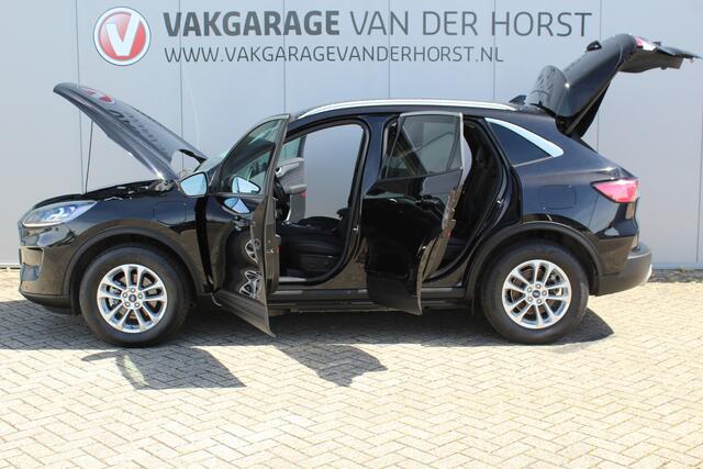 Ford KUGA 2.5-225 pk Titanium X PHEV Plug-in Hybrid. Hybride rijden voor een gunstig bedrag ! Stuur-, stoel-, achterbank- en voorraamverw., lane- en side assist, camera, adapt. cruise cntrl, autm. airco dual, B&O soundsyst., camera v+a etc.