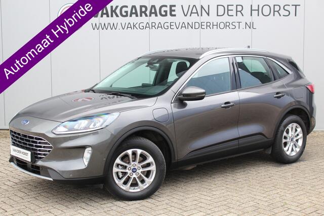 Ford KUGA 2.5-225 pk Titanium PHEV Plug-in Hybrid. Hybride rijden voor een gunstig bedrag ! Stuur-, stoel-, achterbank- en voorraamverw., lane- en side assist, camera v+a, adapt. cruise cntrl, autm. airco dual, camera v+a etc.