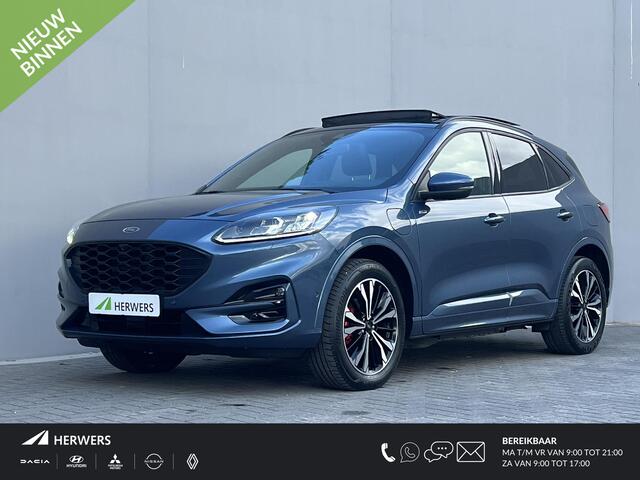 Ford KUGA 2.5 PHEV ST-Line X / Panorama schuifdak / 1.500 kg trekgewicht / Parkeer assistent / Navi / B&O audio / Apple Carplay Android / Stuur-, stoel- en achterbankverwarming / Elektr. stoel & klep / 19" LM wielen /