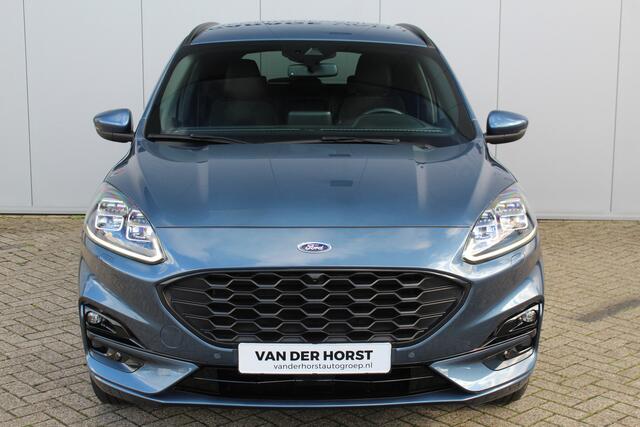 Ford KUGA 2.5-225pk PHEV ST-Line X. Trekhaak ! Hybride rijden voor een reëel bedrag ! Trekhaak+afneembare kogel, autm. airco, adaptieve cruise control, camera v+a, B&O soundsystem, stoel-, stuur-, voorraam- en achterbank verwarming, lane- en side assist, etc