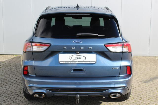 Ford KUGA 2.5-225pk PHEV ST-Line X. Trekhaak ! Hybride rijden voor een reëel bedrag ! Trekhaak+afneembare kogel, autm. airco, adaptieve cruise control, camera v+a, B&O soundsystem, stoel-, stuur-, voorraam- en achterbank verwarming, lane- en side assist, etc