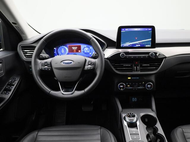 Ford KUGA 2.5 PHEV Titanium | Lederen Bekleding | Camera | PDC Voor+Achter | Keyless | Cruise Control & Snelheidsbegrenzer | Full-Map Navigatie | 17" LMV | Privacy Glass | Draadloze Smartphonelader | Apple Carplay & Android Auto