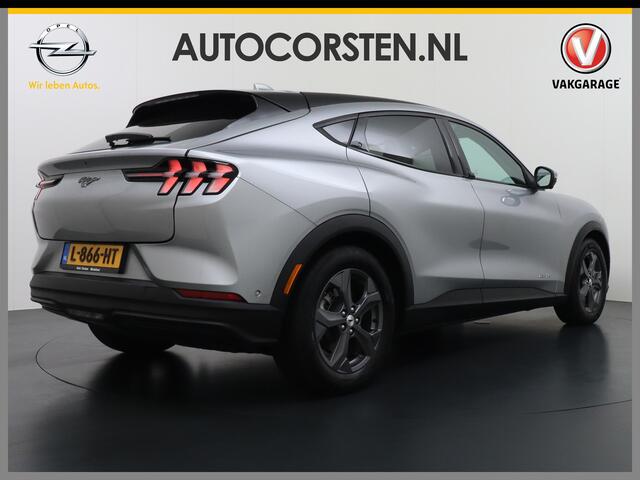 Ford MUSTANG Mach-E RWD 75 kWh Leer (semi-)Autopilot Navi 360-Topview-Camera Adaptive-Cruise-Control Apple Carplay Bang&Olufsen B&O 18" Elektr.A-Klep Connected-Services Bi-Ecc Stoel/Stuur-Verwarmd Park-Assist-PDC-a+v DAB Lane-Assist Keyless-go Autonomous Emergency Bra
