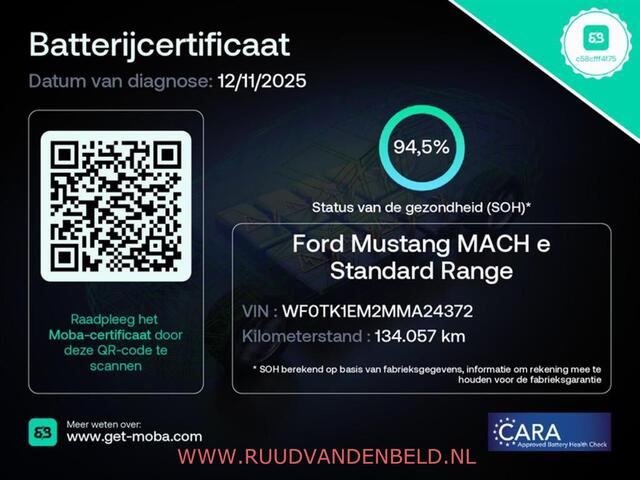Ford MUSTANG Mach-E RWD 75 kWh 95%SOH Carplay/360°Camera/Stoel-stuurverwarming