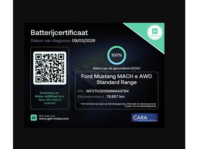Ford MUSTANG Mach-E AWD 75 kWh Trekhaak / Panoramadak / SOH 100%