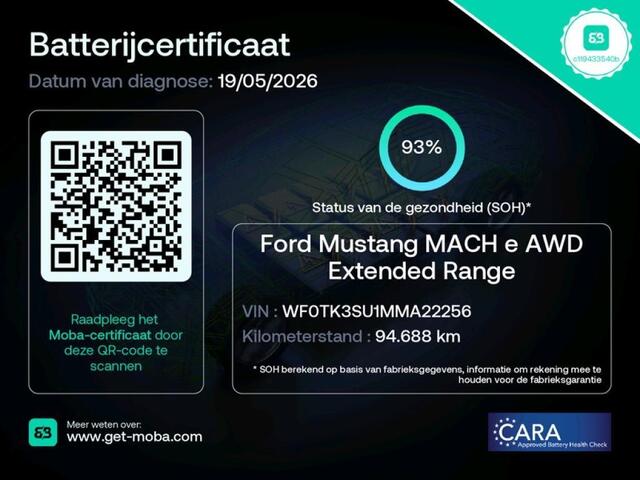 Ford MUSTANG Mach-E Extended First Edition AWD 98 kWh | 93% SOH | PANO | LEDER | 360º CAMERA |