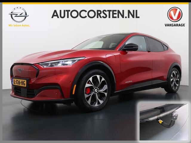 Ford MUSTANG Mach-E AWD 75kWh Trekhaak Techn.Plus Panoramadak 360°Camera Adap.Cruise B&O®-Hifi Leder+Memory Stoel+Stuurverwarming Elek.Stoelen Navi Pdc Keyless Android Auto Apple Carplay Elek.Achterklep Lmv 19" DAB Bluetooth Led 1e Eigenaar Origineel Nederlandse Auto
