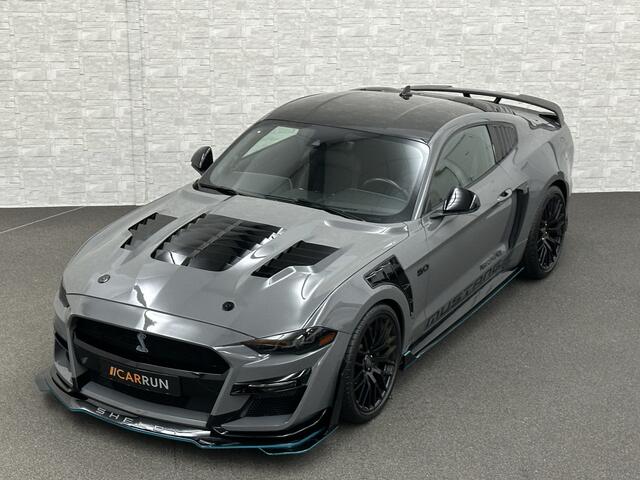 Ford MUSTANG V8 Shelby GT 500 Replica | 450pk | Brembo | EU Auto | ACC | Stoelventilatie | Ex BPM | Prijs incl. Bpm 53850,= | 10-traps Automaat | RVS Sportuitlaat | Fighter Jet Grey |