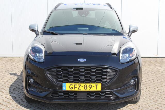Ford PUMA 1.0-125pk EcoBoost Hybrid ST-Line X Two tone. AUTOMAAT ! Gun uzelf het plezier en comfort van een automaat ! Volautm. airco, navigatie, telefoonvoorb., cruise control, lane assist, B&O soundsystem, LED verlichting, camera, parkeersensoren v+a etc.