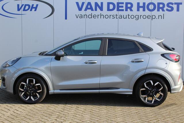 Ford PUMA 1.0-125pk EcoBoost Mild-Hybrid ST-Line X AUTOMAAT ! Gun uzelf het hoge comfort van een automaat ! Volautm. airco, stoel-, stuur- en voorraamverwarming, camera, adaptive cruise control, lane- en side assist, metallic lak, LM wielen etc.