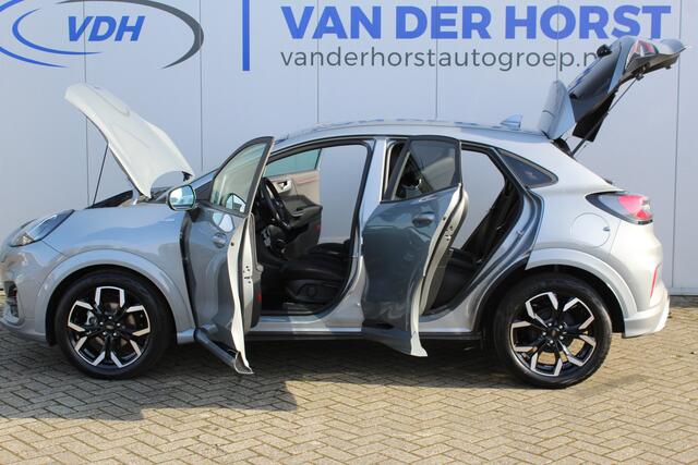 Ford PUMA 1.0-125pk EcoBoost Mild-Hybrid ST-Line X AUTOMAAT ! Gun uzelf het hoge comfort van een automaat ! Volautm. airco, stoel-, stuur- en voorraamverwarming, camera, adaptive cruise control, lane- en side assist, metallic lak, LM wielen etc.