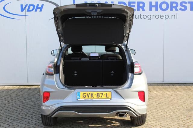 Ford PUMA 1.0-125pk EcoBoost Mild-Hybrid ST-Line X AUTOMAAT ! Gun uzelf het hoge comfort van een automaat ! Volautm. airco, stoel-, stuur- en voorraamverwarming, camera, adaptive cruise control, lane- en side assist, metallic lak, LM wielen etc.