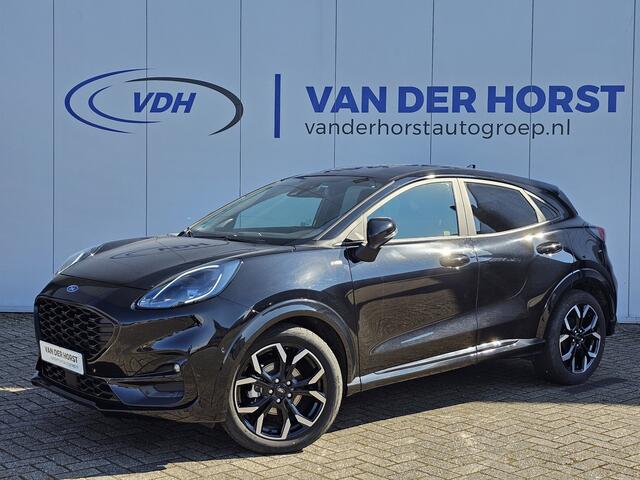 Ford PUMA 1.0-125pk EcoBoost Hybrid ST-Line X. April 2024 ! Slechts 9.769km ! Autm. airco, navigatie, telefoonvoorb., camera, pdc v+a, parkeerassistent, LED verl., metallic lak, LM wielen, stoel-, stuur- en voorraamverw., lane- en sideassist, adapt. cruise cntrl et