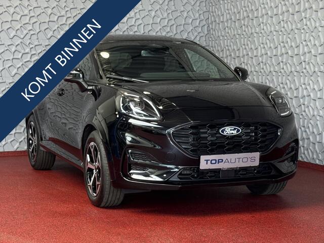 Ford PUMA 1.0 125PK AGATE BLACK HYBRID ST-LINE X ELEK.KLEP NIEUWE AUTO STOEL/STUUR/RUIT VERW. LMV