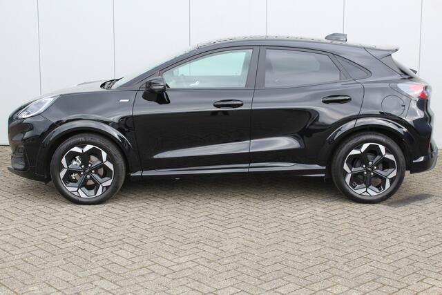 Ford PUMA 1.0-125pk EcoBoost Hybrid ST-Line X. Nieuw model ! Zeer luxe Ford Puma ! Autm. airco, side- en lane assist, elektr. achterklep, LED verl., stoel-, stuur- en voorraamverw., trekhaak+afn.b. kgl, B&O soundsyst., adapt. cruise cntrl, navigatie, telefoonvoorb.