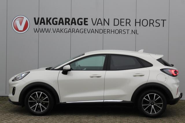 Ford PUMA 1.0-125pk EcoBoost Mild-Hybrid Titanium X. Prachtige erg goed onderhouden Ford Puma, slechts 50.000km ! Autm. airco, camera, navigatie, telefoonvoorb., trekhaak, LED verl., massage stoelen etc.