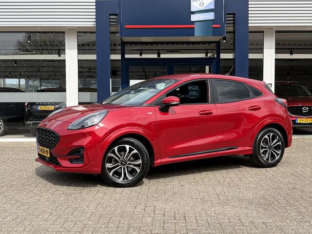 Ford PUMA 1.0 EcoBoost Hybrid ST-Line / 125 Pk / Automaat / Dealer-Onderhouden / Digitaal Dashboard / LED / DAB / Navi / Apple-Carplay&Android-Auto / Stoel+Stuurverwarming / Draadloze telefoonlader / Airco / Cruise-Control / Lane-Assist / ELKTR-Pakket / PDC Achter 