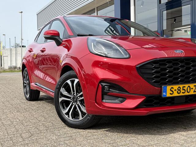 Ford PUMA 1.0 EcoBoost Hybrid ST-Line / 125 Pk / Automaat / Dealer-Onderhouden / Digitaal Dashboard / LED / DAB / Navi / Apple-Carplay&Android-Auto / Stoel+Stuurverwarming / Draadloze telefoonlader / Airco / Cruise-Control / Lane-Assist / ELKTR-Pakket / PDC Achter 