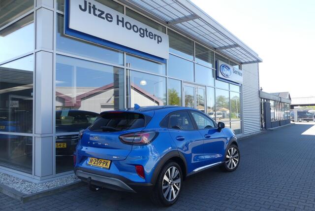 Ford PUMA 1.0 EcoBoost Hybrid Titanium X TREKHAAK AFNEEMBAAR (1.100KG), WINTER PACK, ADAPT. CRUISE, CLIMA, NAVI, CAMERA, PDC V&A, APPLE CARPLAY/ANDROID AUTO, BLIS, B&O, LANE ASSIST, 92.386KM