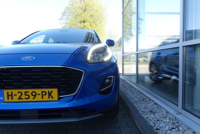 Ford PUMA 1.0 EcoBoost Hybrid Titanium X TREKHAAK AFNEEMBAAR (1.100KG), WINTER PACK, ADAPT. CRUISE, CLIMA, NAVI, CAMERA, PDC V&A, APPLE CARPLAY/ANDROID AUTO, BLIS, B&O, LANE ASSIST, 92.386KM