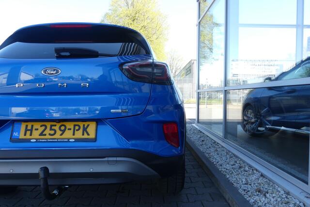 Ford PUMA 1.0 EcoBoost Hybrid Titanium X TREKHAAK AFNEEMBAAR (1.100KG), WINTER PACK, ADAPT. CRUISE, CLIMA, NAVI, CAMERA, PDC V&A, APPLE CARPLAY/ANDROID AUTO, BLIS, B&O, LANE ASSIST, 92.386KM