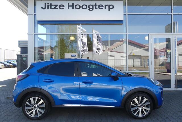 Ford PUMA 1.0 EcoBoost Hybrid Titanium X TREKHAAK AFNEEMBAAR (1.100KG), WINTER PACK, ADAPT. CRUISE, CLIMA, NAVI, CAMERA, PDC V&A, APPLE CARPLAY/ANDROID AUTO, BLIS, B&O, LANE ASSIST, 92.386KM