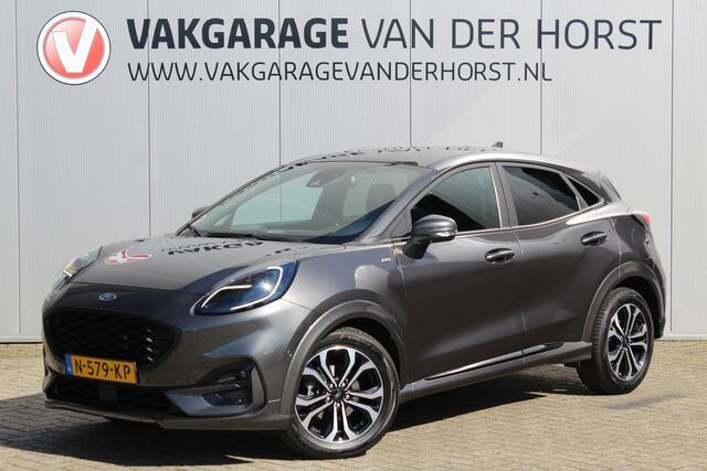 Ford PUMA 1.0-125pk EcoBoost Hybrid ST-Line X. Erg nette en goed onderhouden Ford Puma ! Autm. airco, stoel-, stuur- en voorraamverw., adaptieve cruise cntrl, lane- en side assist, Led verlichting, B&O soundsyst., camera, parkeersensoren etc.