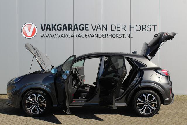 Ford PUMA 1.0-125pk EcoBoost Hybrid ST-Line X. Erg nette en goed onderhouden Ford Puma ! Autm. airco, stoel-, stuur- en voorraamverw., adaptieve cruise cntrl, lane- en side assist, Led verlichting, B&O soundsyst., camera, parkeersensoren etc.