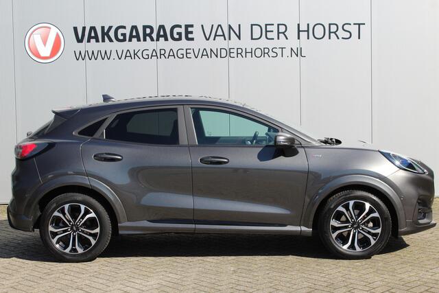 Ford PUMA 1.0-125pk EcoBoost Hybrid ST-Line X. Erg nette en goed onderhouden Ford Puma ! Autm. airco, stoel-, stuur- en voorraamverw., adaptieve cruise cntrl, lane- en side assist, Led verlichting, B&O soundsyst., camera, parkeersensoren etc.