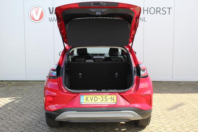 Ford PUMA 1.0-125pk EcoBoost Mild-Hybrid Titanium. Fabr. garantie t/m 21-09-2029 ! Elektr. pano-dak, stoel-, stuur- en voorraamverw., 360gr. camera, adaptieve cruise cntrl, side- en lane assist, parkeersensoren v+a, metallic lak, LM wielen.