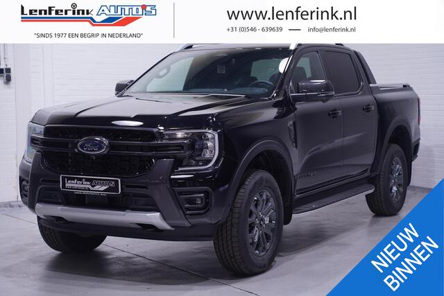 Ford RANGER 2.0 TDCi 205 pk Wildtrack Aut. 2-Zits Navi, LED Leder Zwart, 360 Camera, Adapt. Cruise, 18" LMV, Trekhaak 3.500 kg, Nieuw