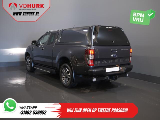 Ford RANGER 2.0 EcoBlue 215 pk Aut. Wildtrak Supercab/ 4x4/ Adapt.Cruise/ Leder/ 3.5T trekverm./ Bi-Xenon/ Stoelverw./ Voorruitverw./ Climate/ Navi/ Carplay/ LMV/ PDC/ Trekhaak