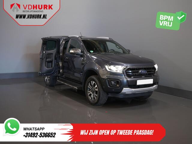 Ford RANGER 2.0 EcoBlue 215 pk Aut. Wildtrak Supercab/ 4x4/ Adapt.Cruise/ Leder/ 3.5T trekverm./ Bi-Xenon/ Stoelverw./ Voorruitverw./ Climate/ Navi/ Carplay/ LMV/ PDC/ Trekhaak
