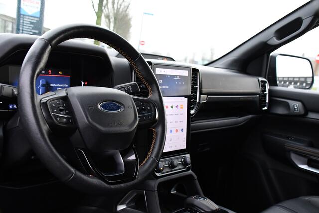 Ford RANGER 2.0 Super Cab EcoBlue Wildtrak Adaptieve Cruise, 360 Camera, Carplay, 3500kg Trekhaak, LEDER, LED, 204pk, Automaat, Uniek!