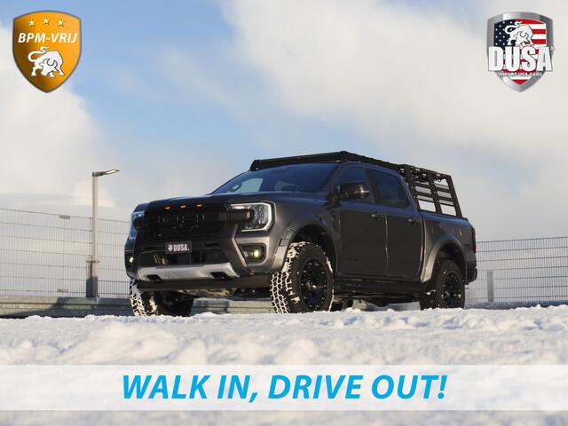 Ford RANGER 2.3 Double Cab Wildtrak PHEV | Plug-in Hybrid | Unieke uitvoering! | Lift kit | Bed Rack incl LED | Roof Rack incl Led | Fender Flares | Black Rhino Wheels | Ford Custom Grille