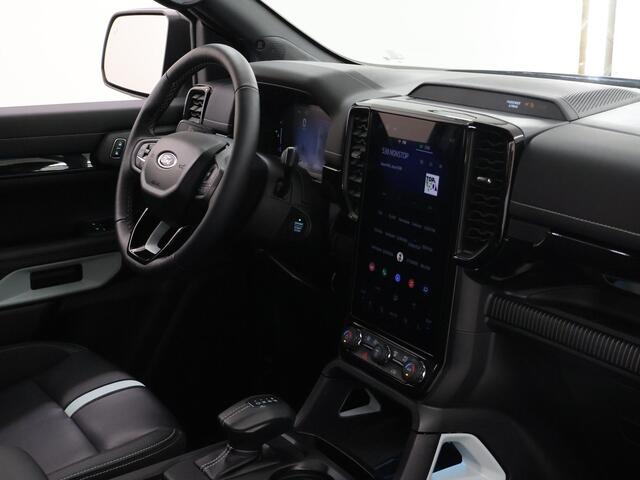 Ford RANGER Stormtrak 2.3 PHEV | 279 PK | DOUBLE CAB | NL AUTO | PRO POWER ONBOARD 2.3 kWh | 360 CAMERA | 3500 KG TREKHAAK | ADAPTIEVE CRUISE | LEREN BEKLEDING | NAVIGATIE | STOELVERWARMING | STUURWIELVERWARMING | ELEKRISCHE ROLLER-TOP