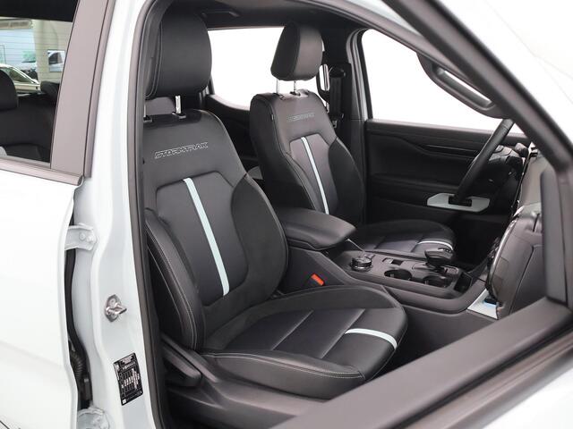 Ford RANGER Stormtrak 2.3 PHEV | 279 PK | DOUBLE CAB | NL AUTO | PRO POWER ONBOARD 2.3 kWh | 360 CAMERA | 3500 KG TREKHAAK | ADAPTIEVE CRUISE | LEREN BEKLEDING | NAVIGATIE | STOELVERWARMING | STUURWIELVERWARMING | ELEKRISCHE ROLLER-TOP